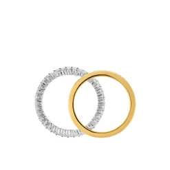 Bague Apia Argent Bicolore Oxyde De Zirconium