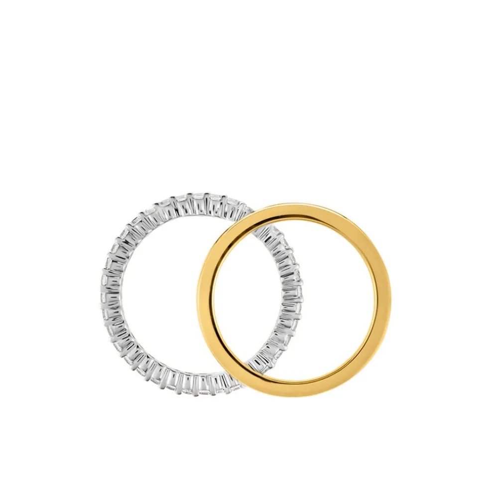 Bague Apia Argent Bicolore Oxyde De Zirconium