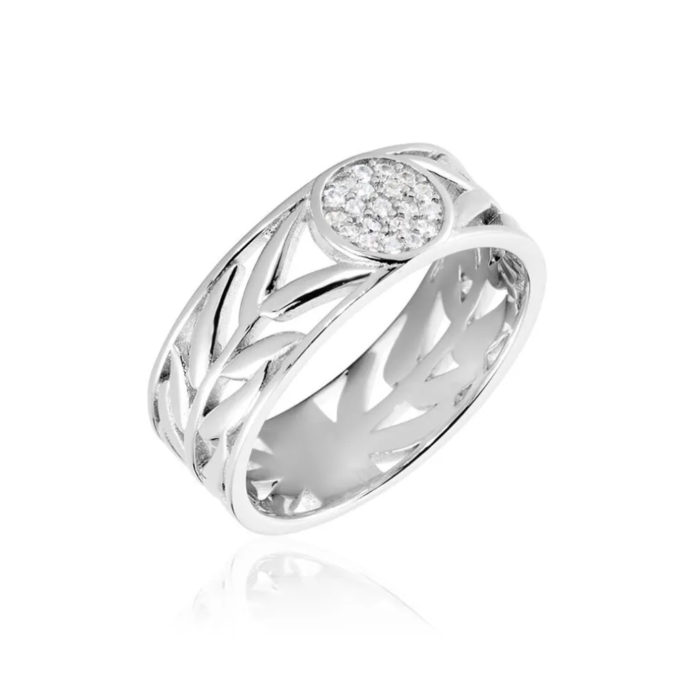 Bague Appius Argent Blanc Oxyde De Zirconium