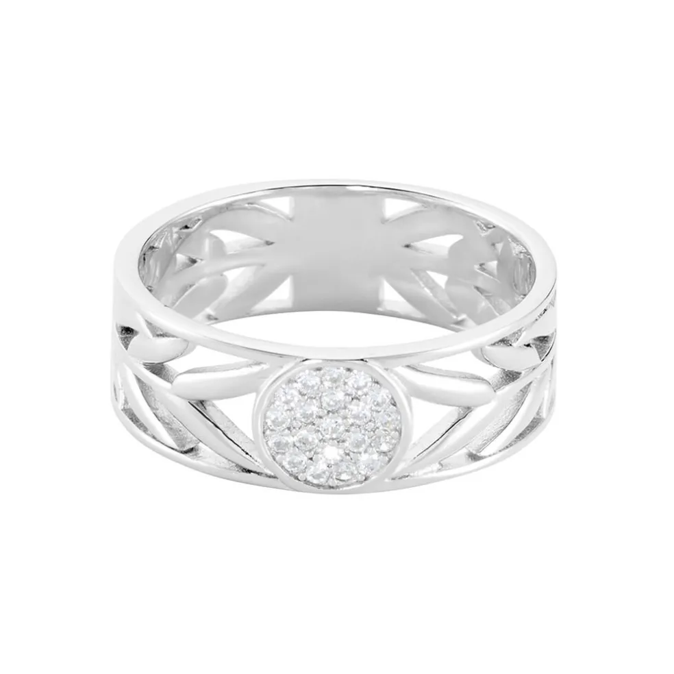 Bague Appius Argent Blanc Oxyde De Zirconium
