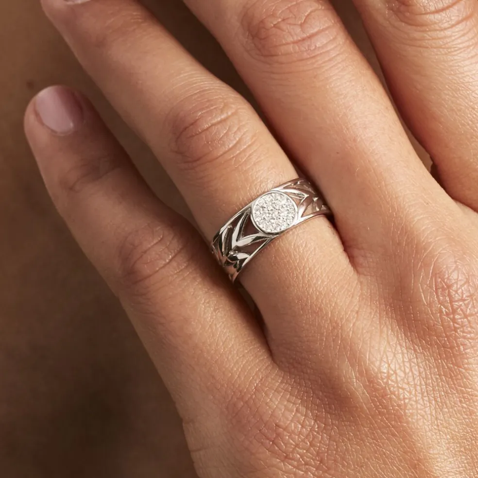 Bague Appius Argent Blanc Oxyde De Zirconium