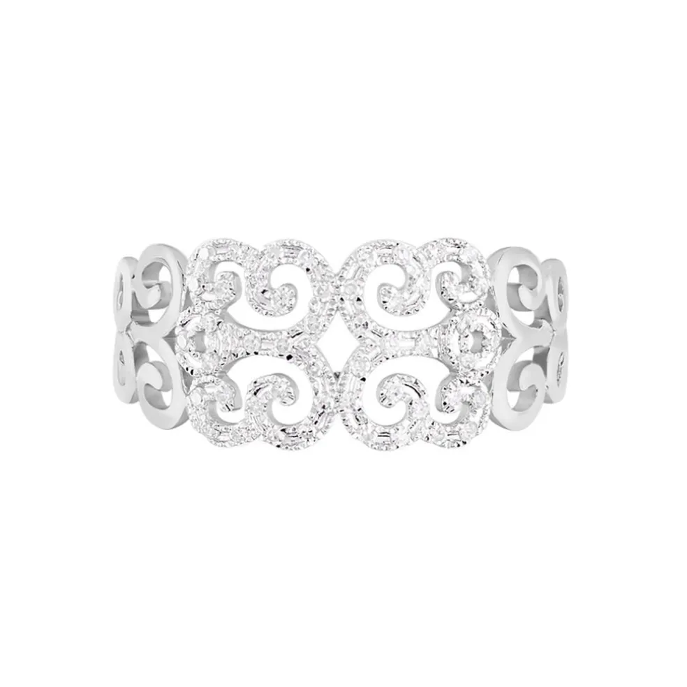 Bague Arabesque Or Blanc Diamant