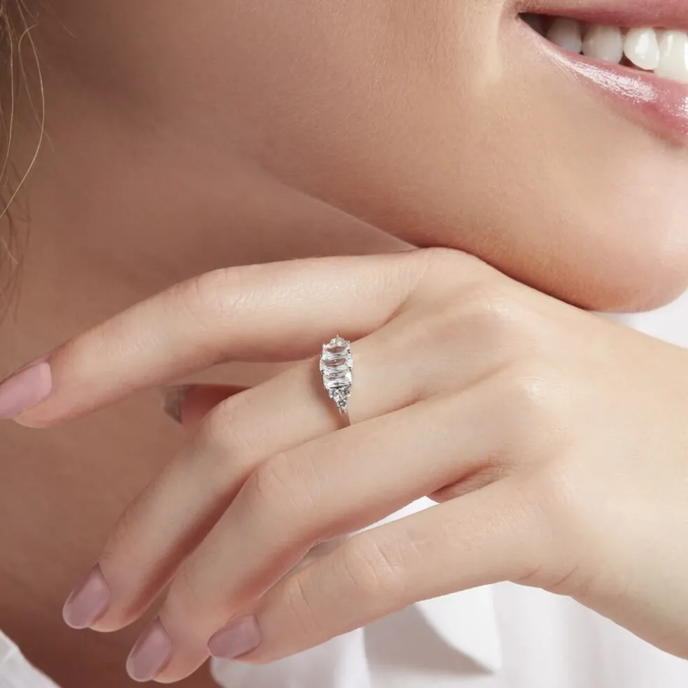 Bague Aranka Argent Blanc Oxyde De Zirconium