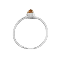 Bague Argent Blanc Accorus Ambre