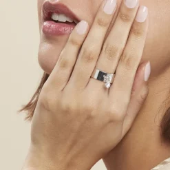 Bague Argent Blanc Ainslie Oxyde De Zirconium