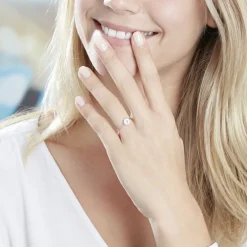 Bague Argent Blanc Auxana Oxyde De Zirconium