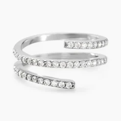 Bague Argent Blanc Bennett Oxydes De Zirconium