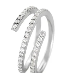 Bague Argent Blanc Bennett Oxydes De Zirconium
