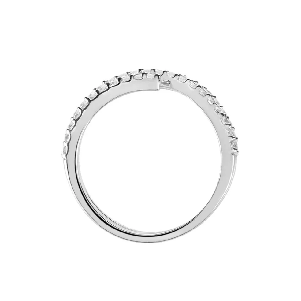 Bague Argent Blanc Bennett Oxydes De Zirconium
