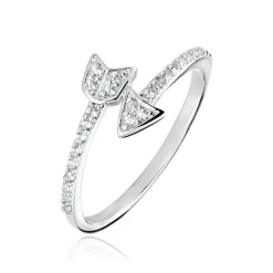 Bague Argent Blanc Caolan Oxydes De Zirconium