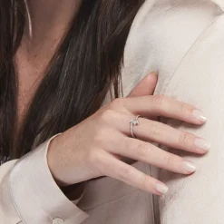 Bague Argent Blanc Caolan Oxydes De Zirconium