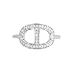 Bague Argent Blanc Caprina Oxydes De Zirconium