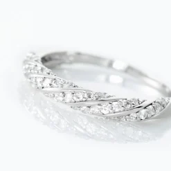 Bague Argent Blanc Clayton Oxydes De Zirconium