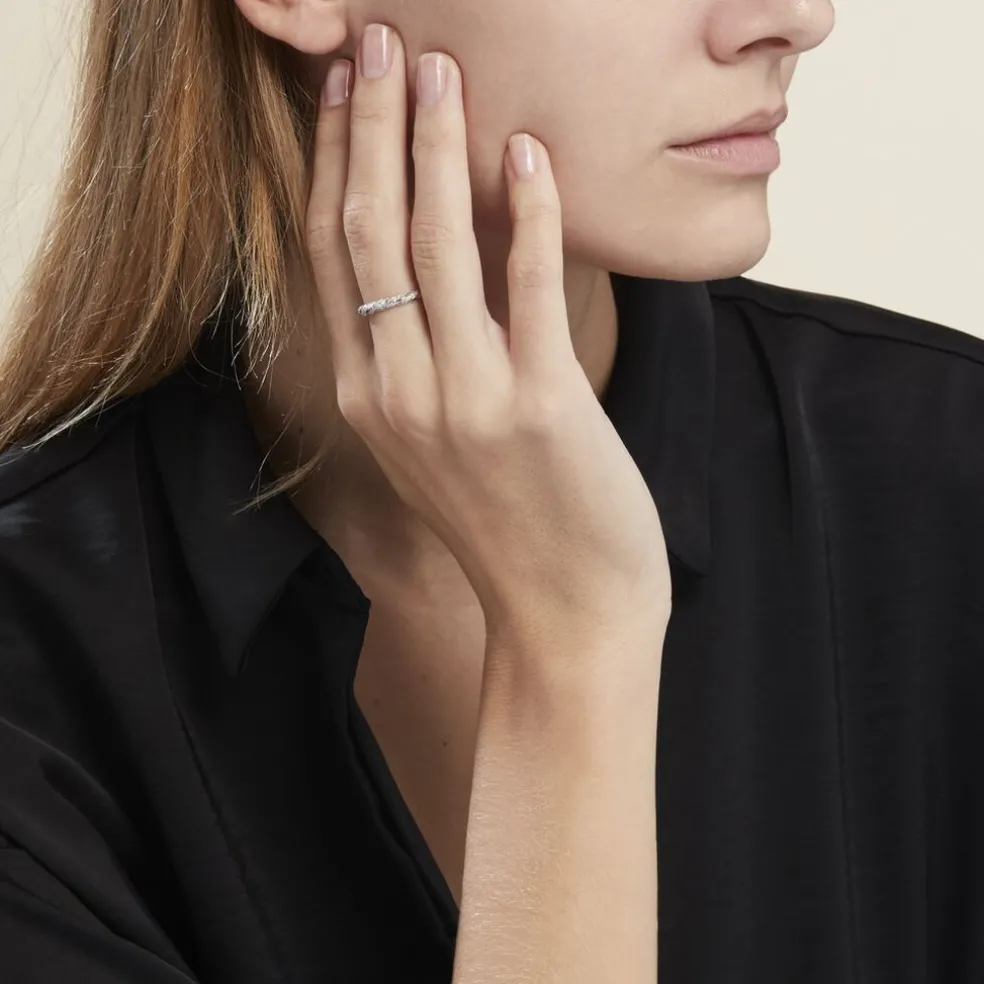 Bague Argent Blanc Clayton Oxydes De Zirconium