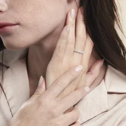 Bague Argent Blanc Coby Oxydes De Zirconium