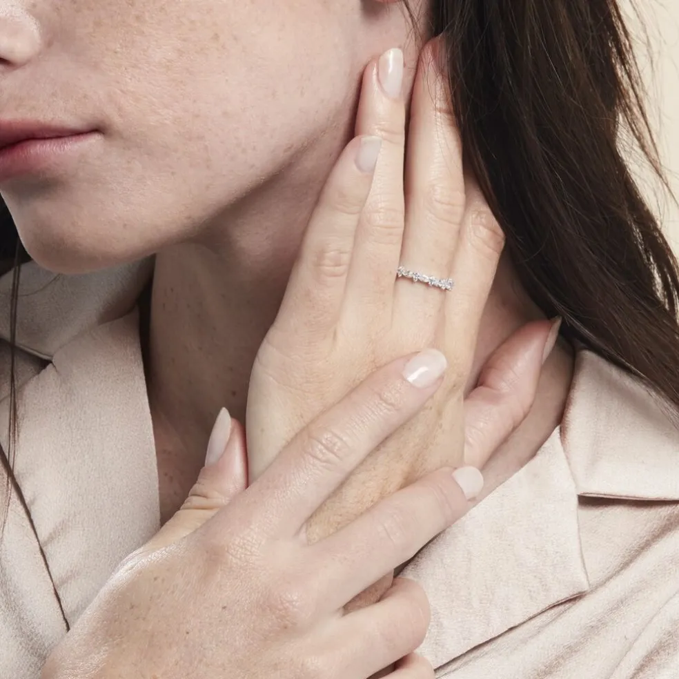 Bague Argent Blanc Coby Oxydes De Zirconium