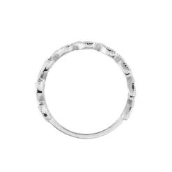 Bague Argent Blanc Cynome Oxydes De Zirconium