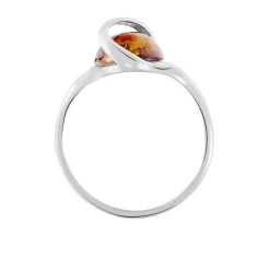 Bague Argent Blanc Leeloo Ambre