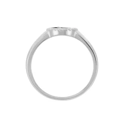 Bague Argent Blanc Lugus Email Et Oxyde De Zirconium