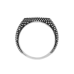 Bague Argent Blanc Tom Email Noir
