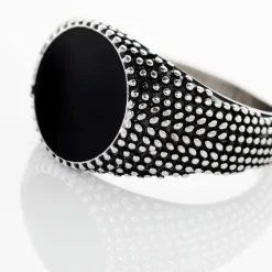Bague Argent Blanc Tom Email Noir