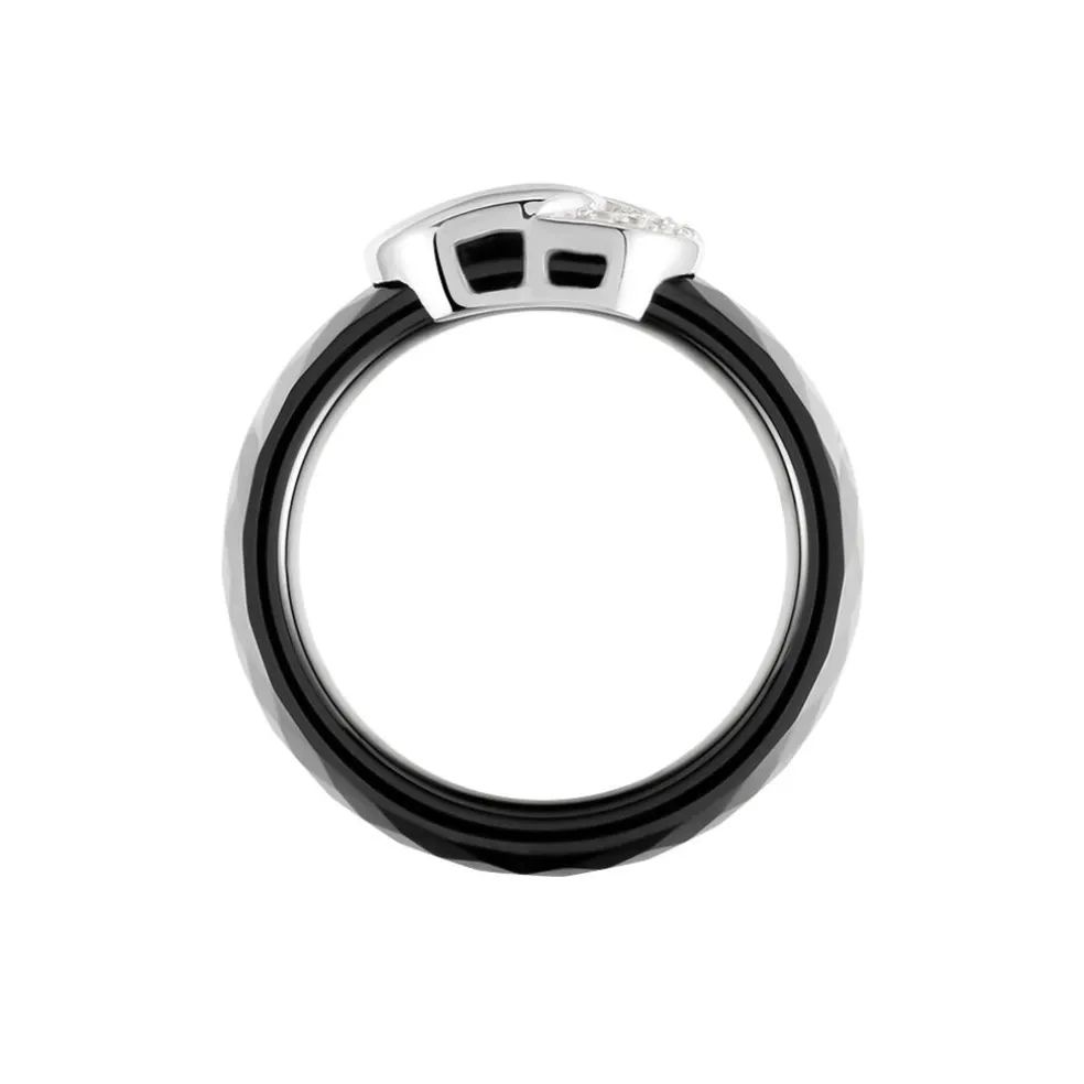 Bague Argent Blanc Valérie Oxyde De Zirconium Et Céramique