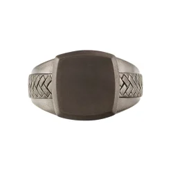 Bague Argent Noir