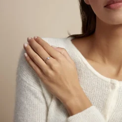 Bague Argent Purple Bloom Oxyde De Zirconium