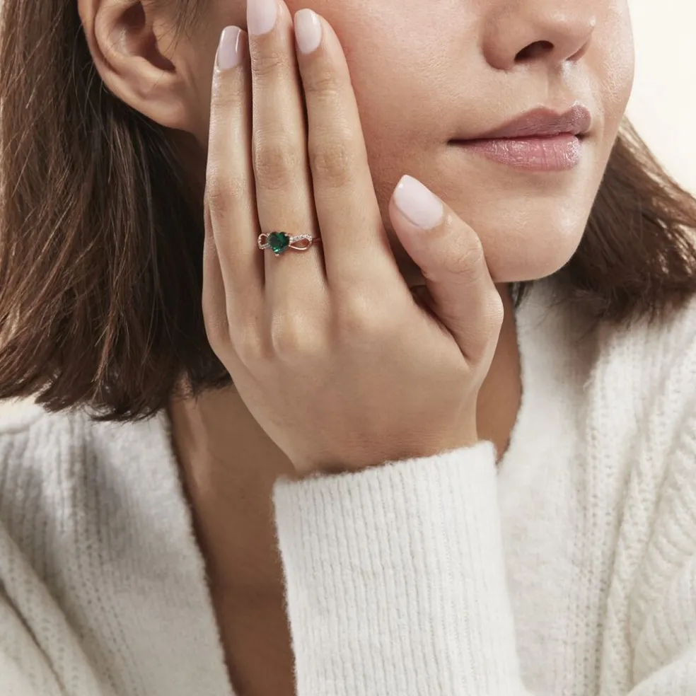 Bague Argent Rose Atieno Oxyde De Zirconium