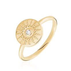Bague Artea Plaqué Or Jaune Oxyde De Zirconium