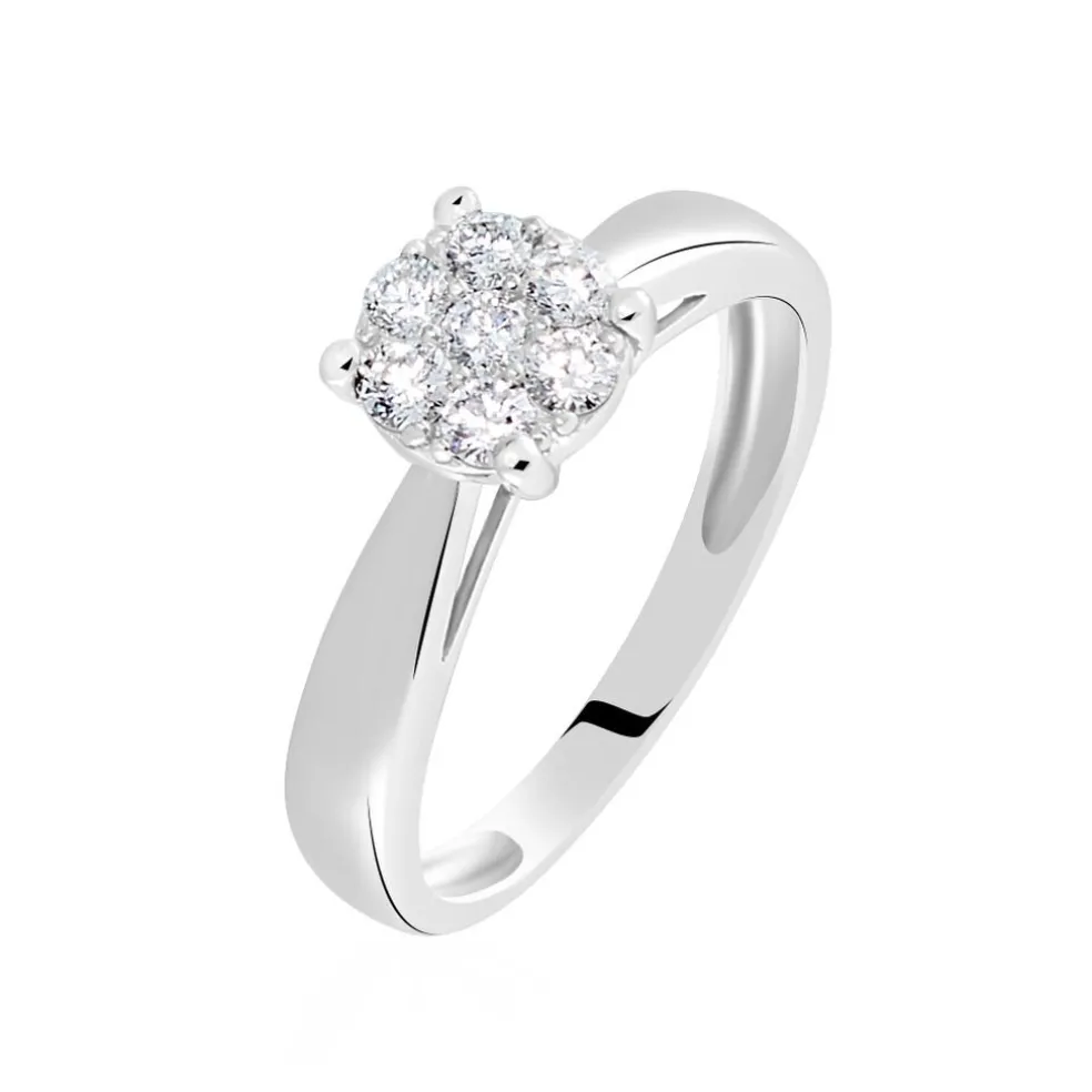 Bague Artemis Ld Platine Blanc Diamant Synthétique