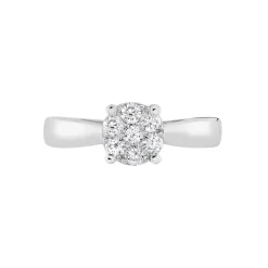 Bague Artemis Ld Platine Blanc Diamant Synthétique