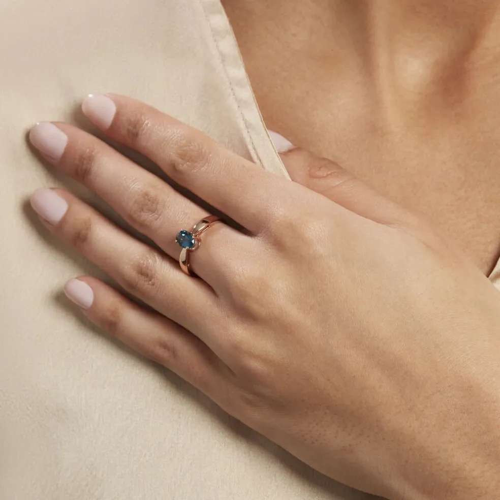 Bague Arzula Or Rose Topaze