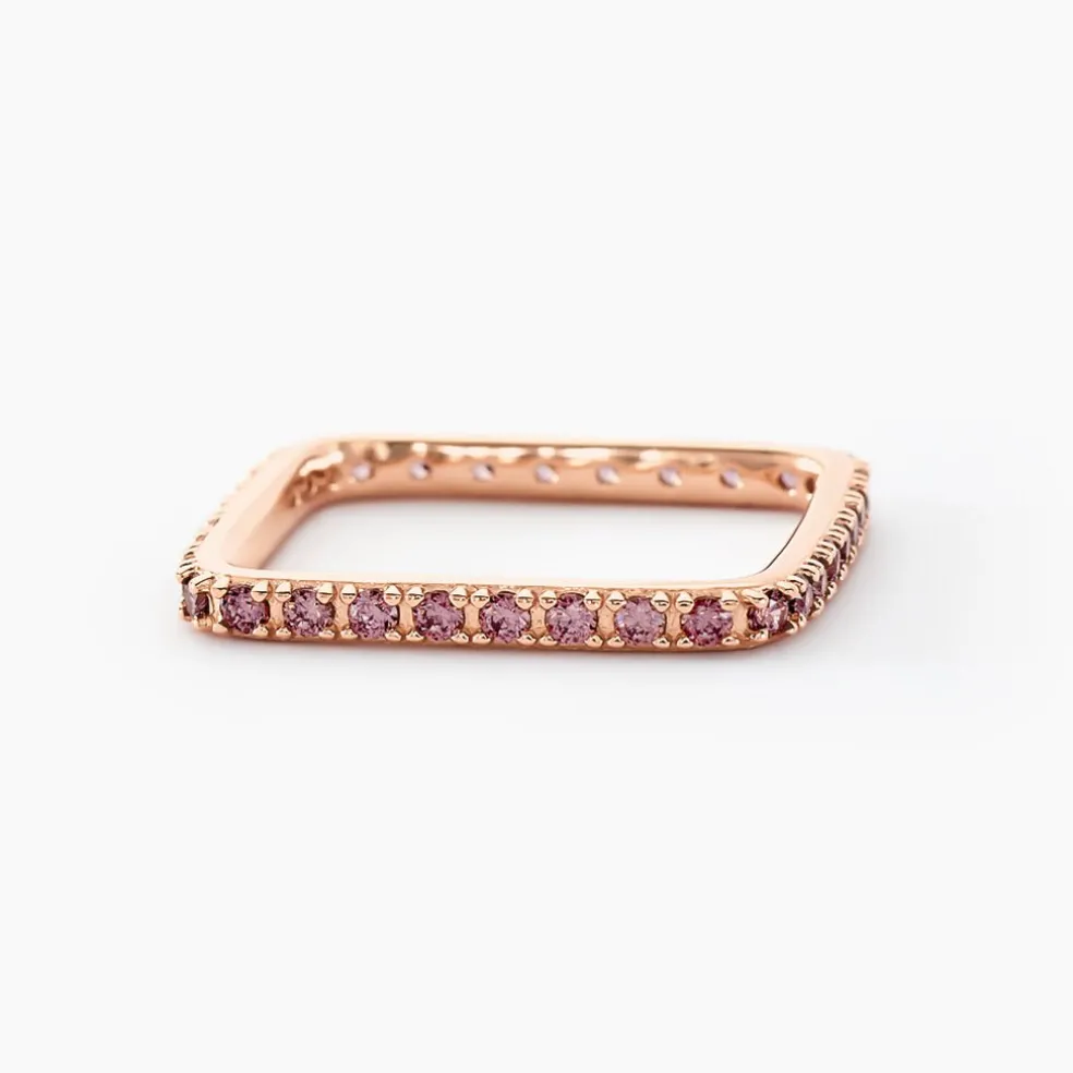 Bague Aselya Argent Rose Oxyde De Zirconium