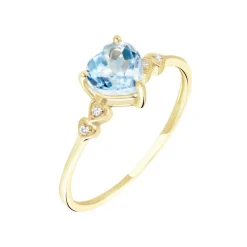 Bague Ashvin Or Jaune Topaze Et Oxyde