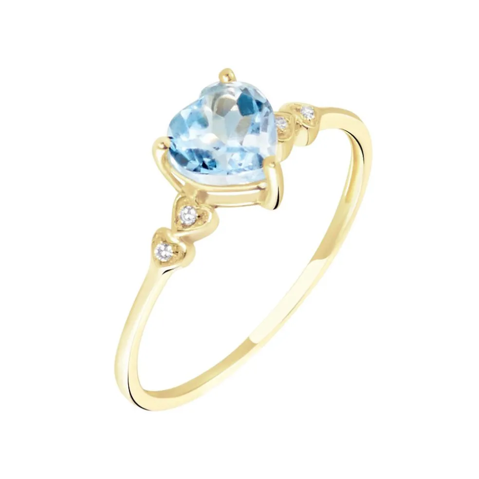 Bague Ashvin Or Jaune Topaze Et Oxyde