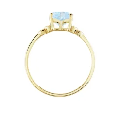 Bague Ashvin Or Jaune Topaze Et Oxyde