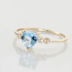 Bague Ashvin Or Jaune Topaze Et Oxyde