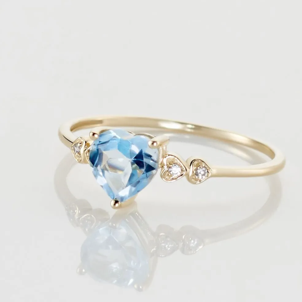 Bague Ashvin Or Jaune Topaze Et Oxyde