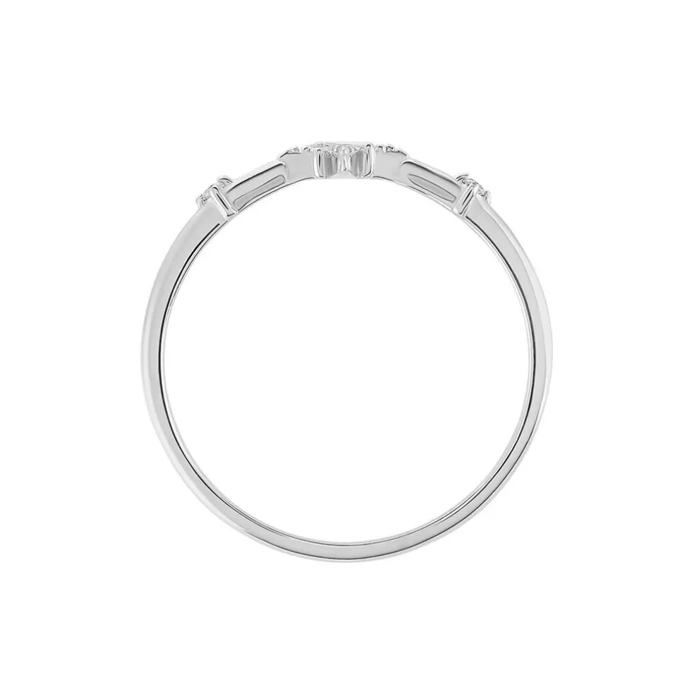Bague Astre Precieux Argent Blanc Oxyde De Zirconium