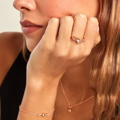 Bague Atieno Argent Rose Oxyde De Zirconium