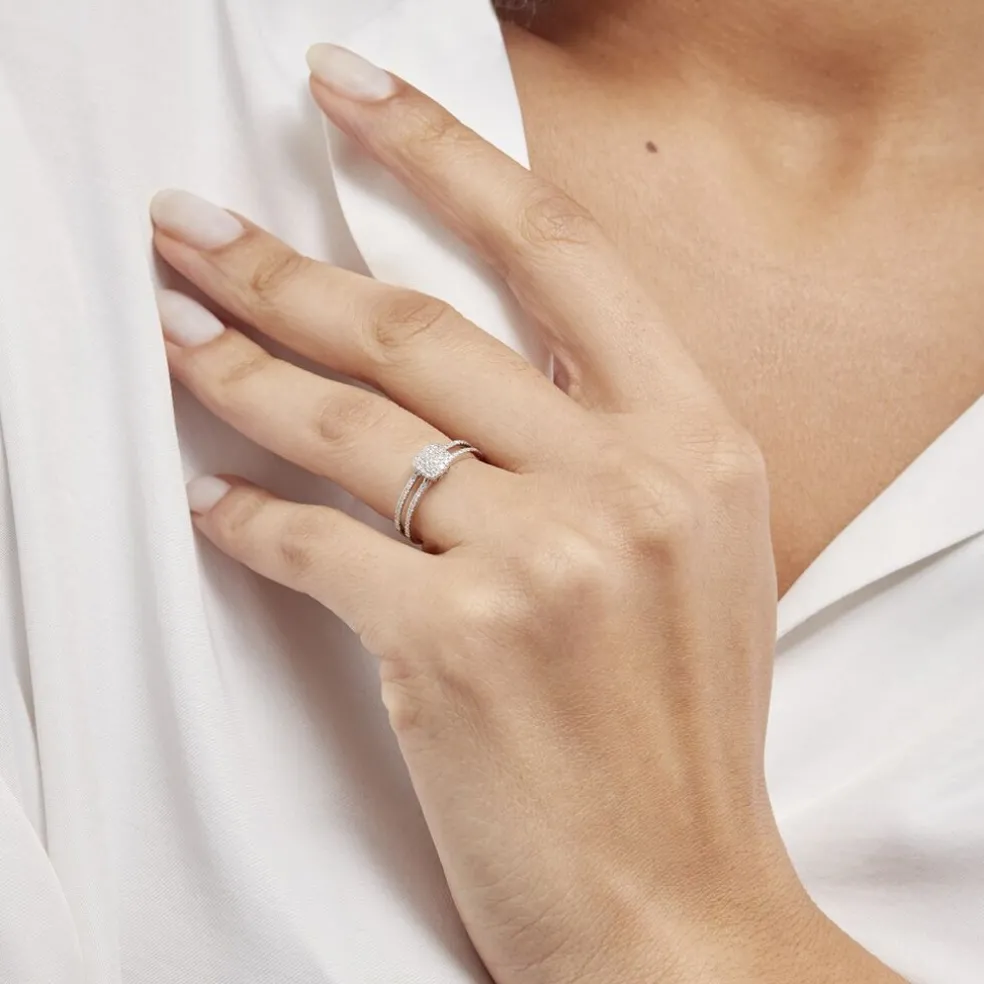 Bague Aude Or Blanc Diamant