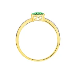 Bague Aude Or Jaune Grenat Et Diamant