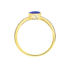 Bague Aude Or Jaune Saphir Et Diamant
