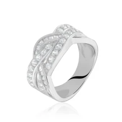 Bague Audon Argent Blanc Oxydes De Zirconium