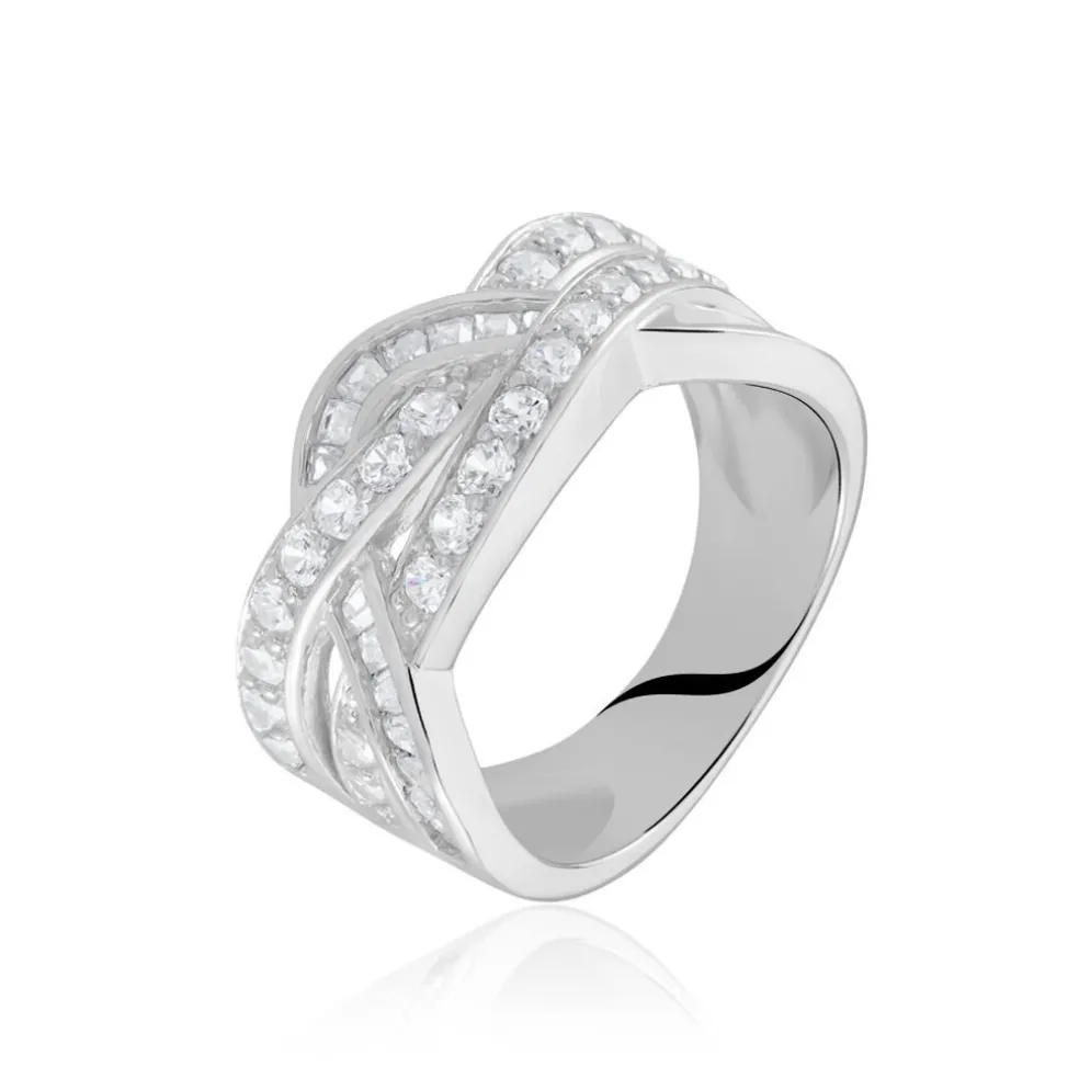 Bague Audon Argent Blanc Oxydes De Zirconium