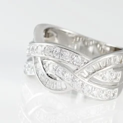 Bague Audon Argent Blanc Oxydes De Zirconium