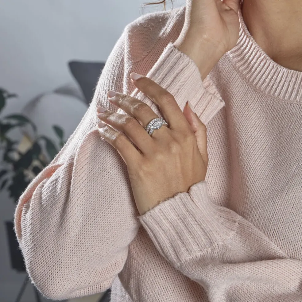 Bague Audon Argent Blanc Oxydes De Zirconium