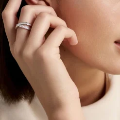 Bague Audon Argent Blanc Oxyde De Zirconium