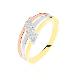 Bague Aurelianne Or Tricolore Diamant